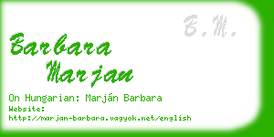 barbara marjan business card