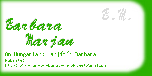 barbara marjan business card